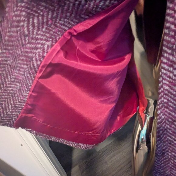 Women's Purple Pea Coat - Picture 10 of 10